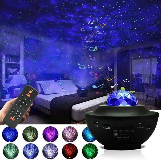 Galaxy Star Light Projector with Music Speaker & Remote – Big Bowl Design