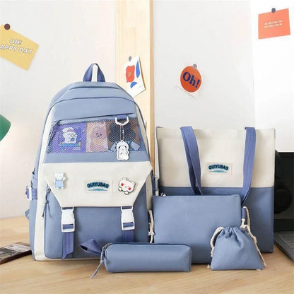 4Pcs Premium School Bag & Backpack Set for Girls – Imported Collection - JSJunoon.com