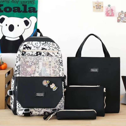 4Pcs Premium School Bag & Backpack Set for Girls – Imported Collection