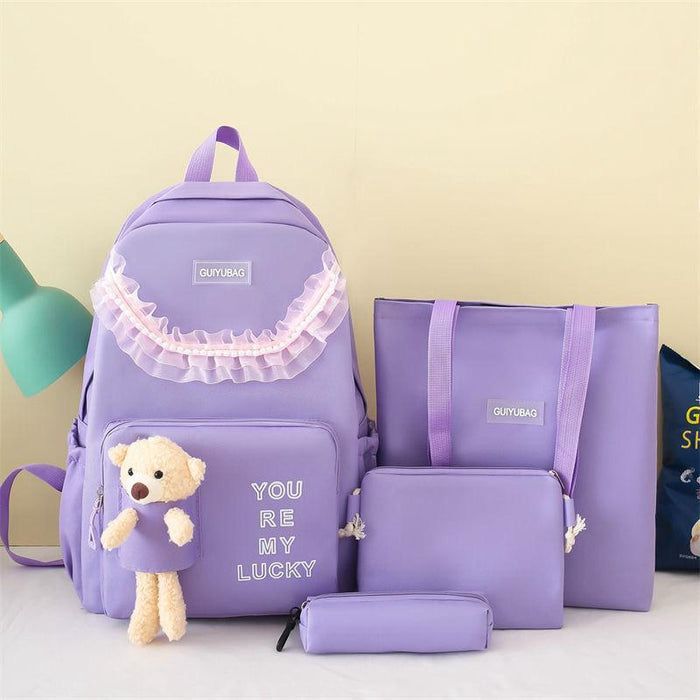 4Pcs Premium School Bag & Backpack Set for Girls – Imported Collection
