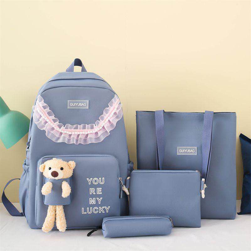4Pcs Premium School Bag & Backpack Set for Girls – Imported Collection