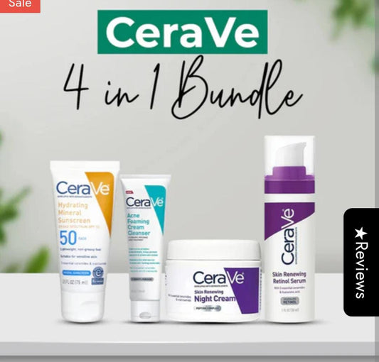 Facial 4-in-1 Skincare Kit – Cleanser, Serum, Night Cream & Sunblock