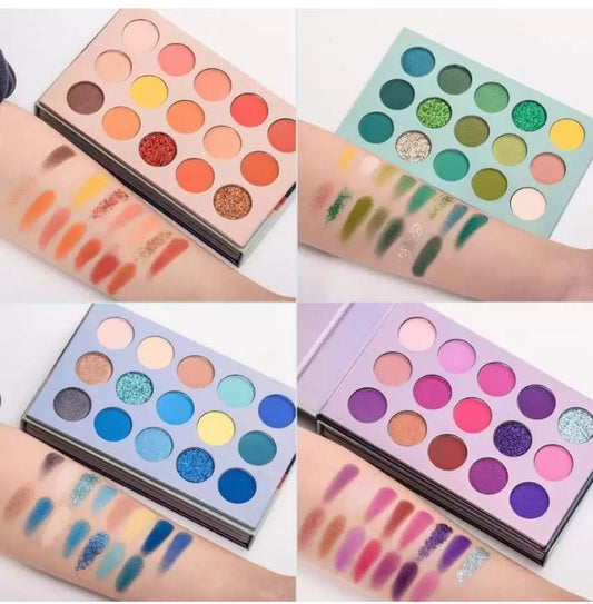 4 in 1 Eyeshadow Palette – 60 Colors (Matte & Glitter) by XQM