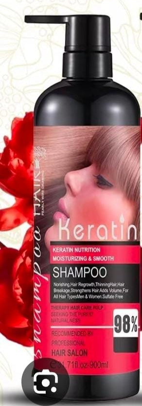 Premium Keratin Shampoo 900ml – Strengthen & Smooth Hair, Sulfate-Free, Deep Nourishment for Frizz Control & Shine