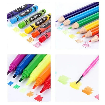 42Pcs Kids Drawing Colours Art Set – Non-toxic, Bright & Vibrant Colors for Creative Art & Craft - JSJunoon.com