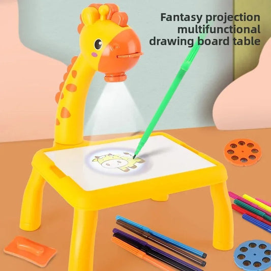 Mini Size Drawing Projector Table – Portable Kids Art Projector with Random Colors for Creative Drawing