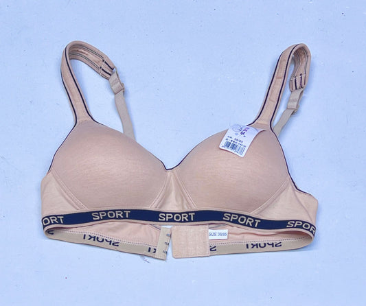 China Imported Sport Foam Bra – Comfortable, Supportive Foam Bra, Sizes 32-42, 3 Colors