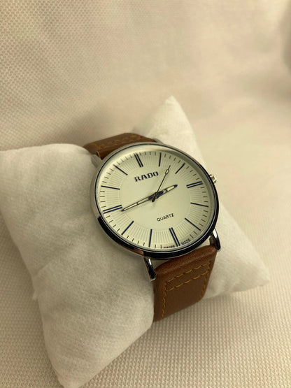 JS Junoon Leather Strap Men’s Watch – Brown, Stylish & Durable Timepiece - JSJunoon.com