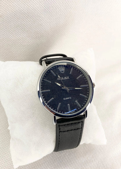 JS Junoon Black Leather Men’s Watch – Decent Look, Elegant & Durable Timepiece - JSJunoon.com