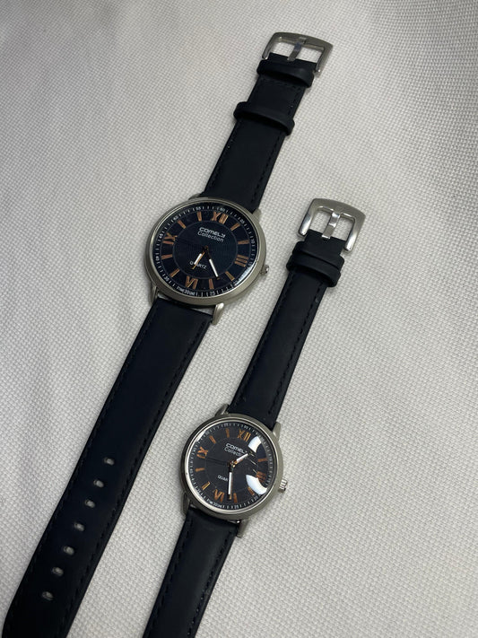 JS Junoon Couple Wrist Watch Set – Matching Elegant Timepieces for Him & Her