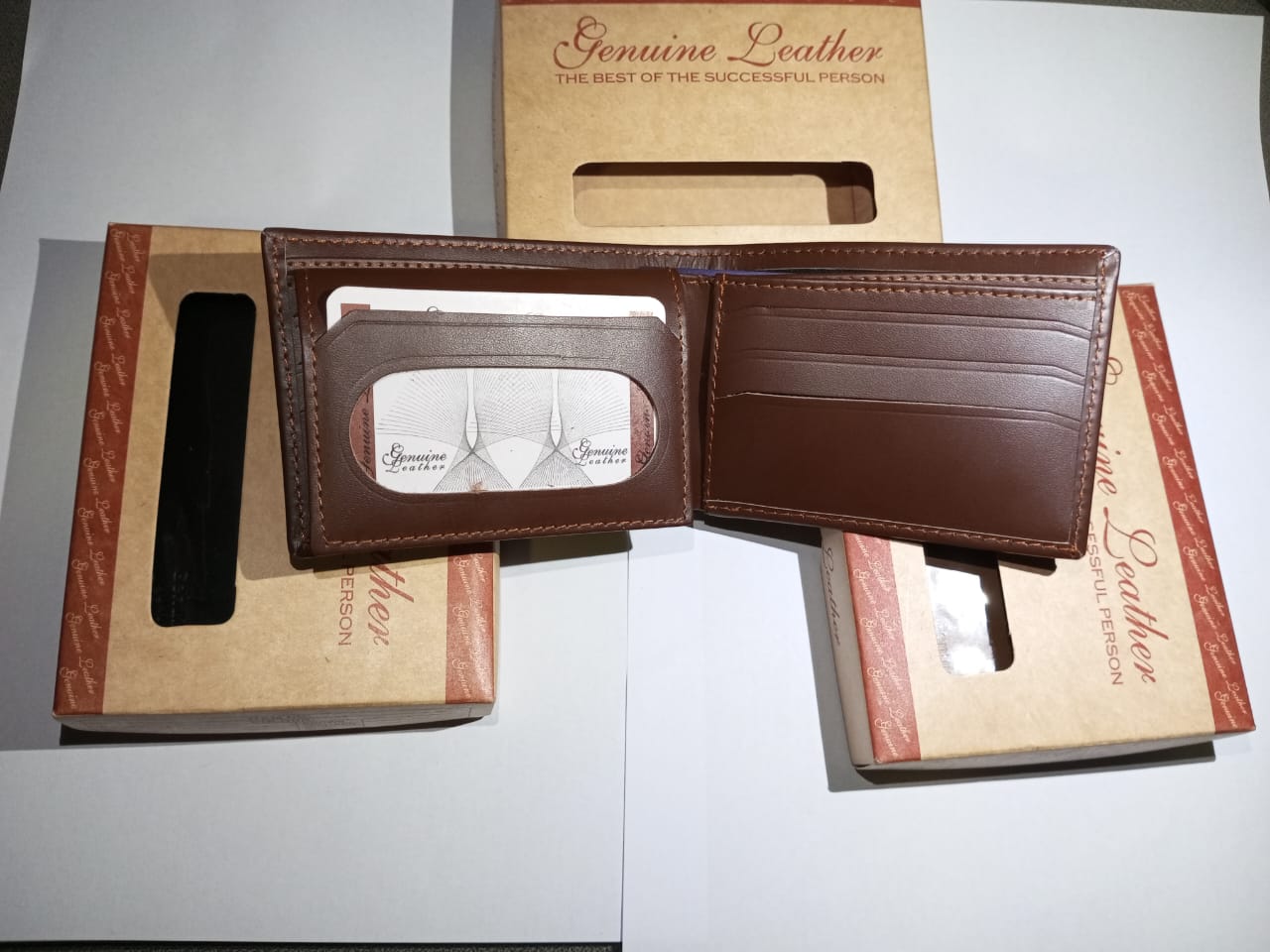 Men’s Premium Cow Leather Wallet – Multicolor, Durable & Stylish, Sleek Design for Cards & Cash