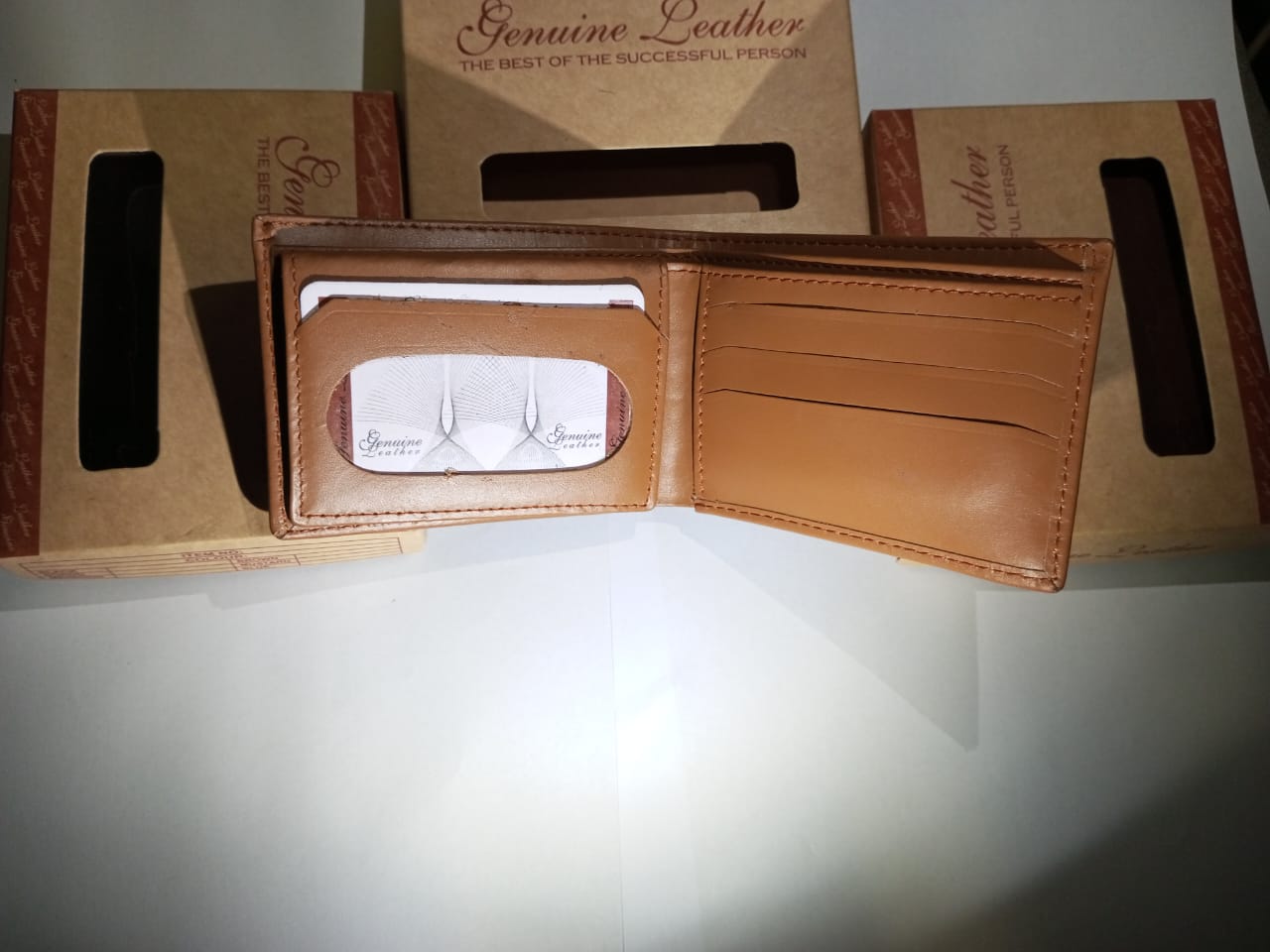 Men’s Premium Cow Leather Wallet – Multicolor, Durable & Stylish, Sleek Design for Cards & Cash