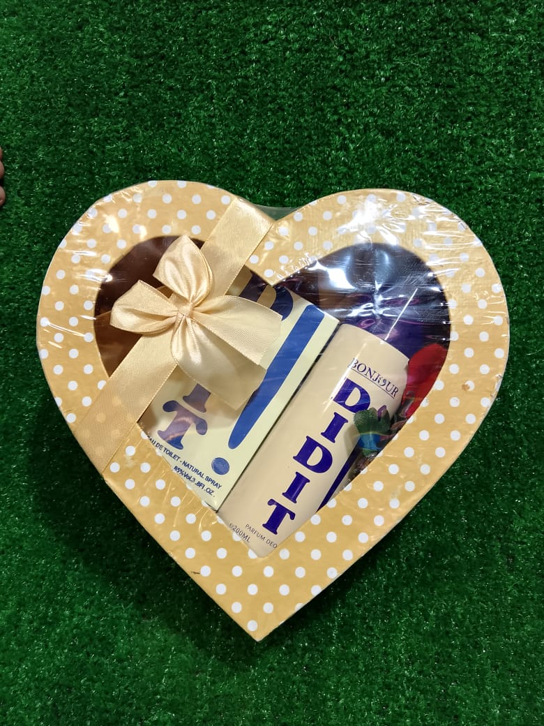 Pack of 2 – Heart Perfume and Body Spray Gift Set – Long-Lasting Fragrance – Ideal for Gifting – Rs. 1200 Each – Bulk Discount Available
