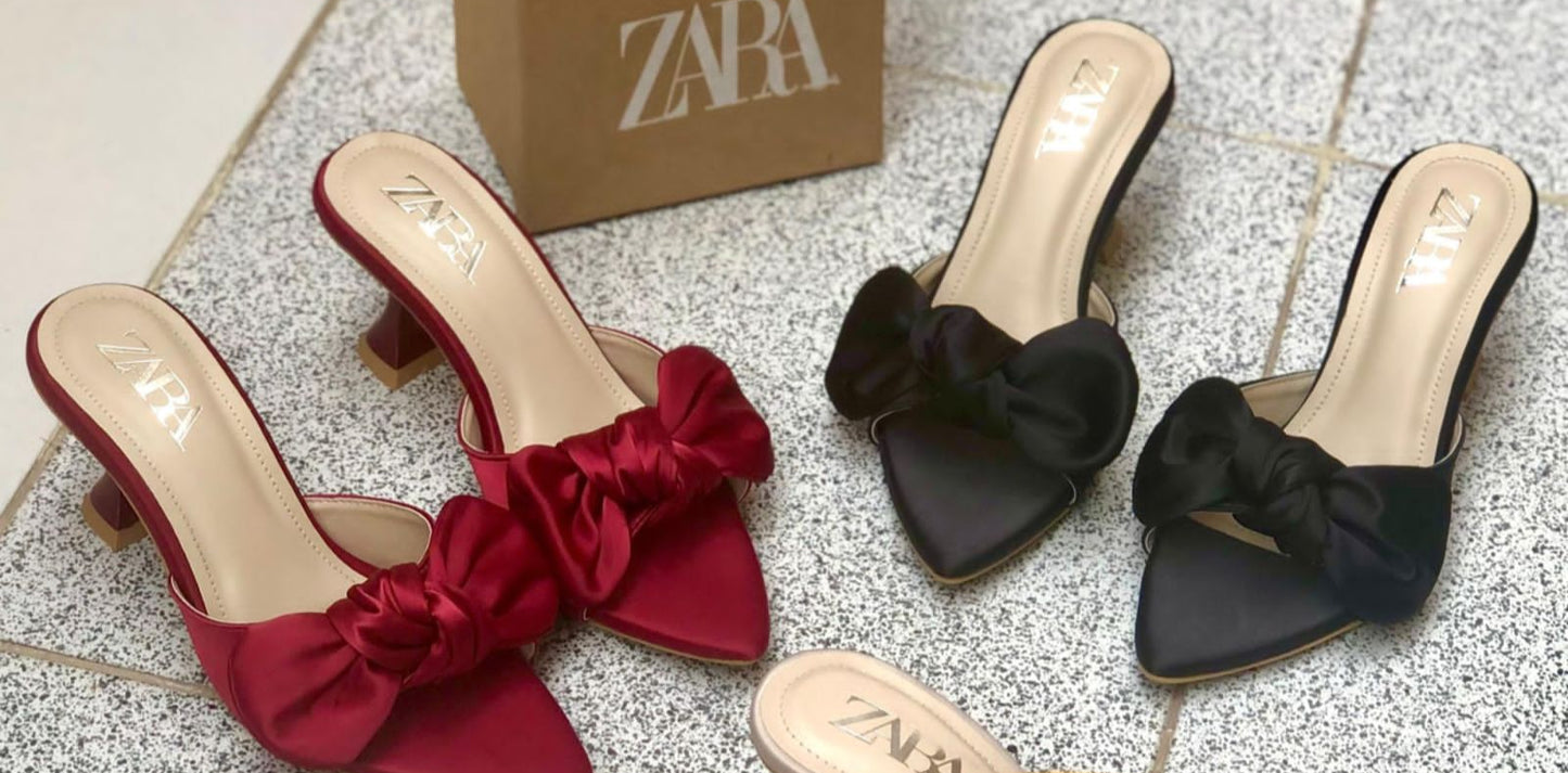 JS Junoon Women’s Elegant Bow Heels – Stylish Zara-Inspired Heels – Sizes 7–11