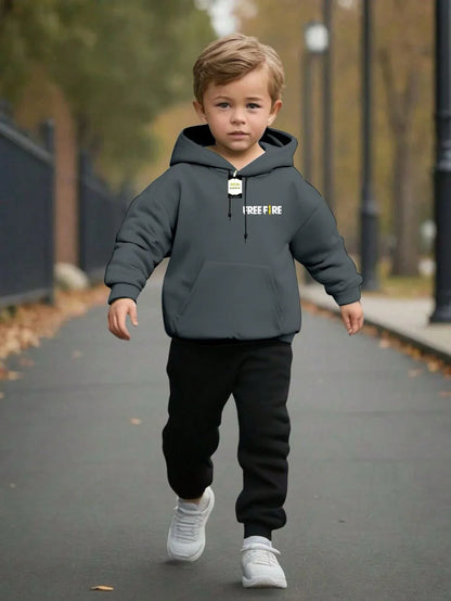 Kids Winter Tracksuit Hoodie & Trouser Set – Fleece Warm Outfit for Boys & Girls (Sizes M–XXL, Ages 3–10 Years) - JSJunoon.com