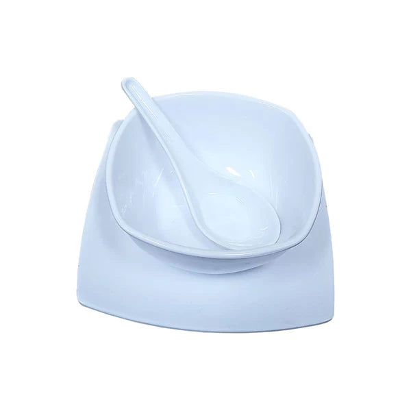 Pure White Melamine Fruit & Soup, Serving Bowls With Plates